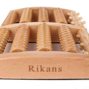Wooden Foot Massager – Rollers for Plantar Fasciitis, Arch Pain and Muscle Tense – Acupressure & Pain Relief – Massage Roller for Home or Office - Large